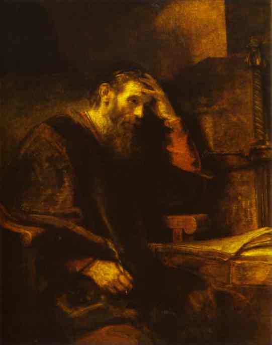 The-Apostle-Paul-1657-Rembrandt-Reproductie-Schilderij-1 The Apostle Paul - Afbeelding 1