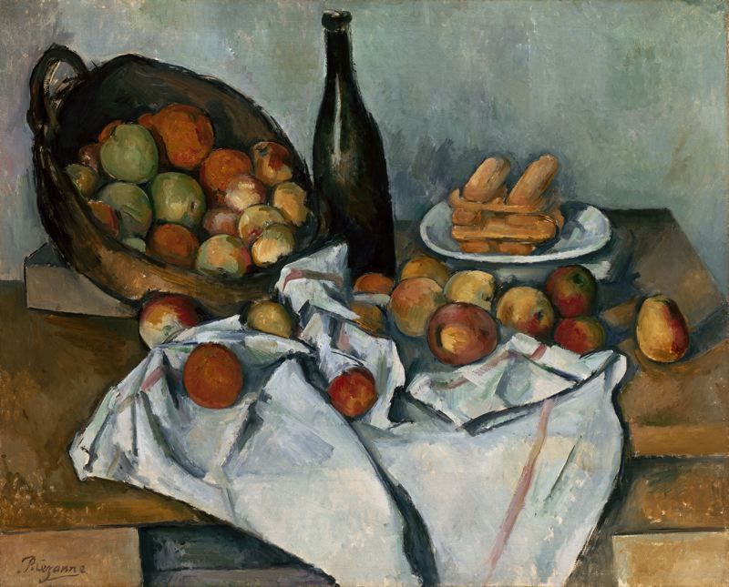 The-Basket-of-Apples-Paul-CEzanne-Reproductie-Schilderij The Basket of Apples - Afbeelding 1