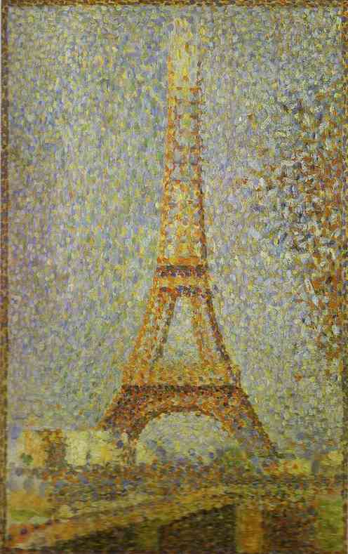 The-Eiffel-Tower-1889-Georges-Seurat-Reproductie-Schilderij The Eiffel Tower - Afbeelding 1