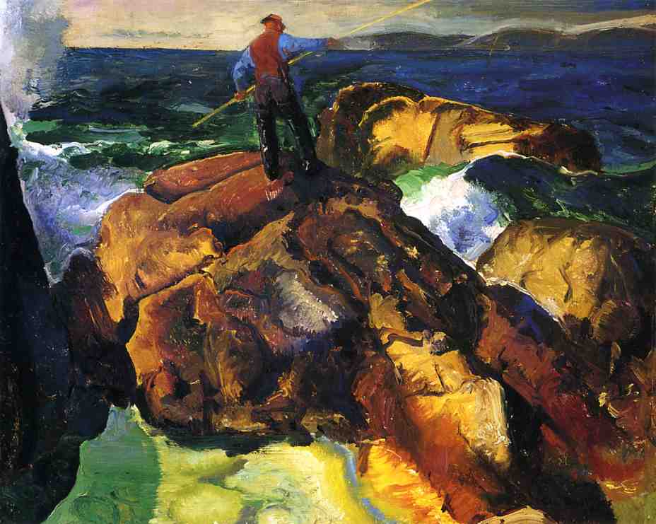 The-Fisherman-study-George-Wesley-Bellows-Reproductie-Schilderij The Fisherman study - Afbeelding 1