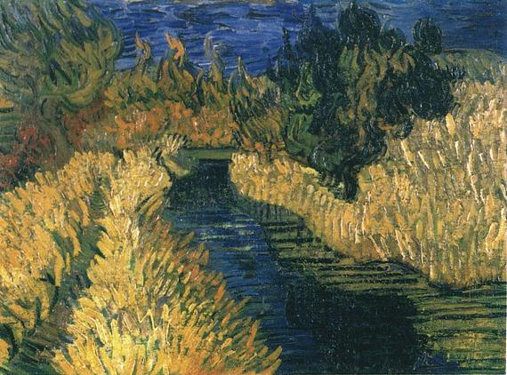 The-Little-Stream-Vincent-Van-Gogh-Reproductie-Schilderij-2 The Little Stream - Afbeelding 1