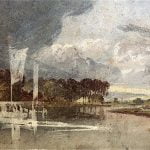 The Syon Ferry with the Syon Park Pavilion in the Background