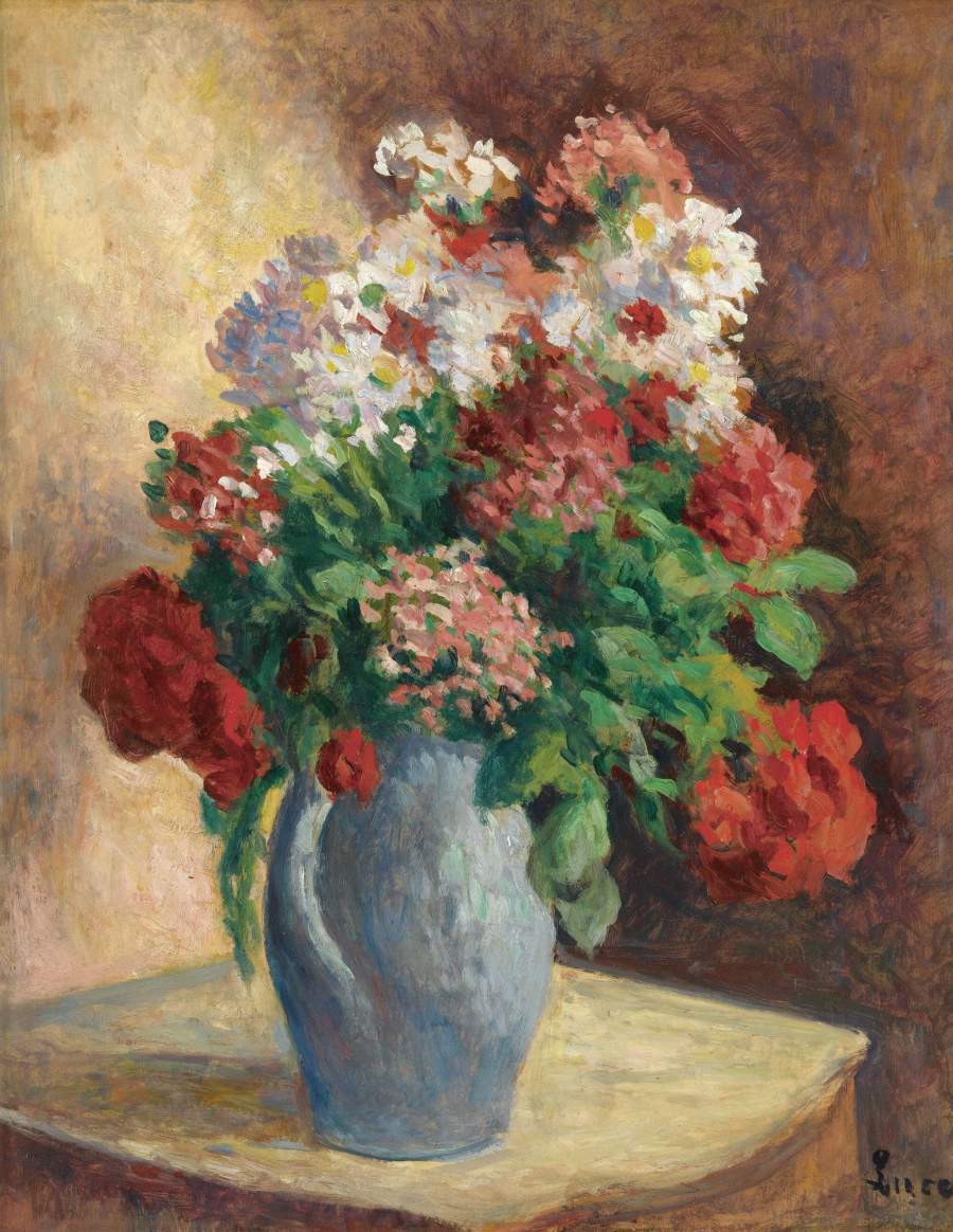 The-Vase-of-Maximilien-Luce-Reproductie-Schilderij The Vase of - Afbeelding 1