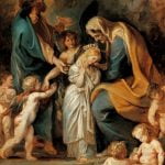 The Virgin adorned with flowers