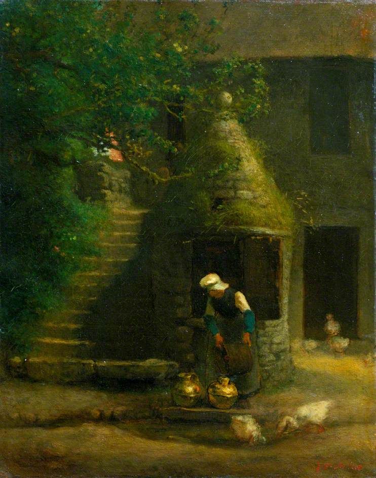 (c) Paintings Collection; Supplied by The Public Catalogue Foundation The Well at Gruchy - Afbeelding 1