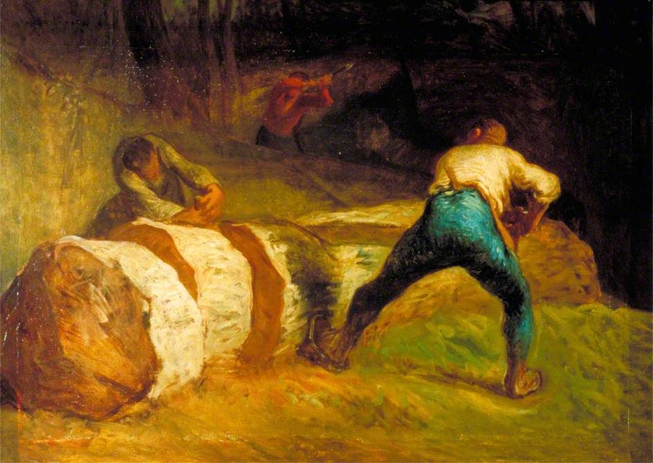 (c) Paintings Collection; Supplied by The Public Catalogue Foundation The Wood Sawyers - Afbeelding 1