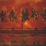 Trees by the Gein at Moonrise