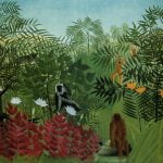 Tropical Forest with Apes and Snake