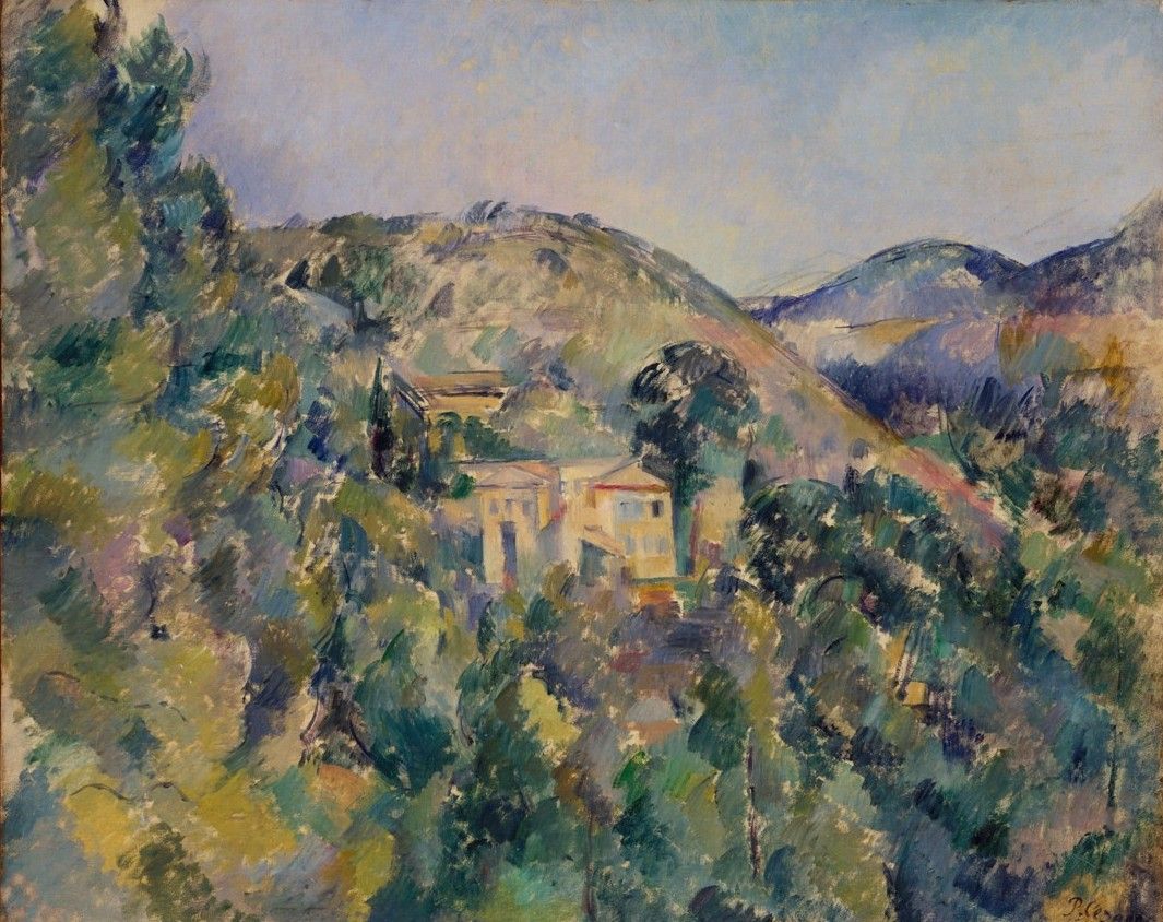 View-of-the-Domaine-Saint-Joseph-Paul-CEzanne-Reproductie-Schilderij View of the Domaine Saint-Joseph - Afbeelding 1
