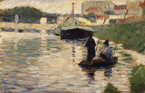 View-of-the-Seine-Georges-Pierre-Seurat-Reproductie-Schilderij View of the Seine - Afbeelding 1