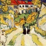 Village Street And Stairs With Figures
