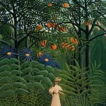 Woman Walking in an Exotic Forest