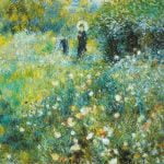 Woman With A Parasol In A Garden