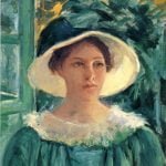 Young Woman in Green Outdoors in the Sun