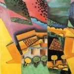 landscape at Ceret sunset